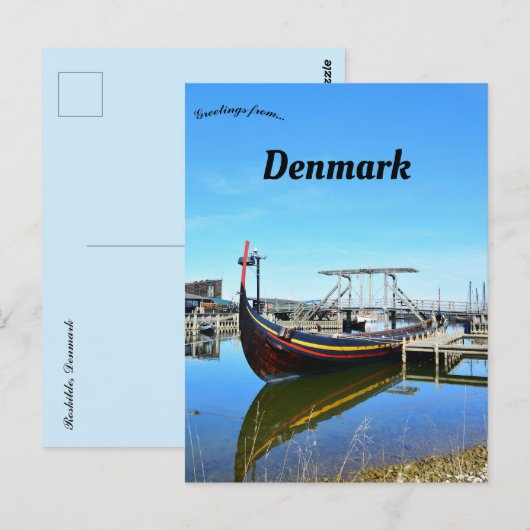 Boats in Roskilde Denmark ポストカード (正面/裏面)