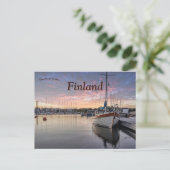 Boats in Sirpalesaari Helsinki Finland ポストカード (スタンド正面)