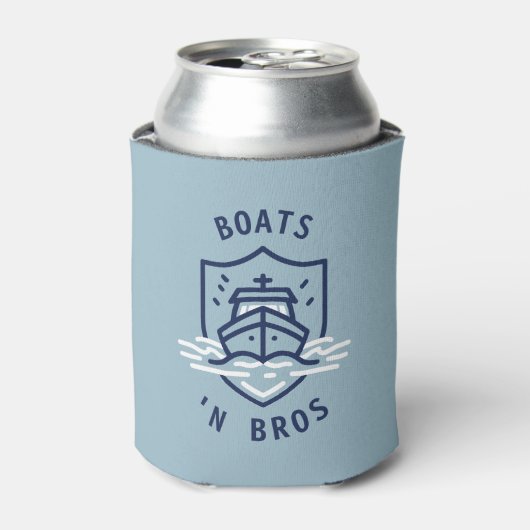 Boats N Bros Bachelor Party Favor Blue 缶クーラー (缶正面)