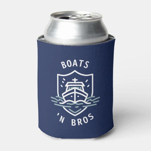 Boats N Bros Bachelor Party Favor Navy  缶クーラー (缶正面)