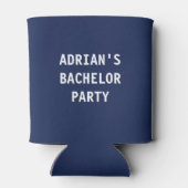 Boats N Bros Bachelor Party Favor Navy  缶クーラー (裏面)