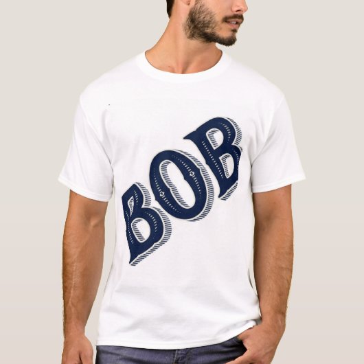 BOBビンテージタイポグラフィ Tシャツ (正面)