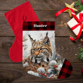 Bob Cat Wildlife Christmas Stocking ラージクリスマスストッキング