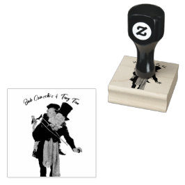 Bob Cratchit and Tiny Tim Christmas Carol ラバースタンプ