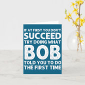 Bob Gift Name D Birthday Funny Christma  カード (黄色い花)