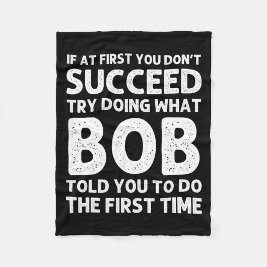 Bob Gift Name D Birthday Funny Christma  フリースブランケット (正面)