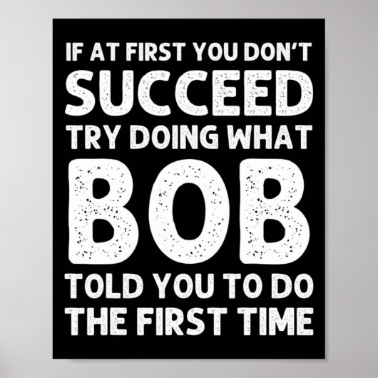 Bob Gift Name D Birthday Funny Christma ポスター (正面)