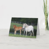 Bob Langrish Miniature Pony Mare and Foal Standing カード (正面)