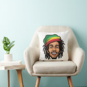 Bob Marley Inspired Cartoon Dreadlock Rasta クッション (椅子)