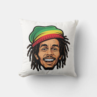 Bob Marley Inspired Cartoon Dreadlock Rasta クッション