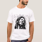 Bob Marley Pixel Cuadrado Tシャツ (正面)