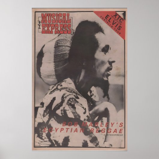 BOB MARLEY Poster - 1978 original NME - Egyptian ポスター (正面)
