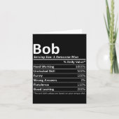 Bob Nutrition Funny Birthday D Name Gif カード (正面)