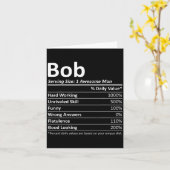 Bob Nutrition Funny Birthday D Name Gif  カード (黄色い花)