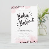 Bobaの泡茶パーティの招待状 招待状 (スタンド正面)