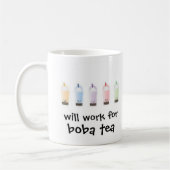 Bobaの茶のために働きます[あなたの専門職をカスタマイズ] コーヒーマグカップ (左)