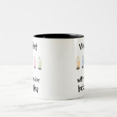 Bobaの茶のために歌います ツートーンマグカップ (中央)