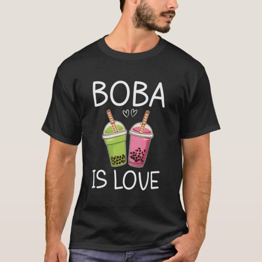 Bobaは愛のバブルティー Tシャツ (正面)