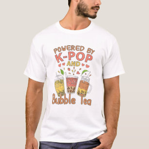 Bobaドリンク韓国ミルクアニメKバポップ・アートのブルティー Tシャツ