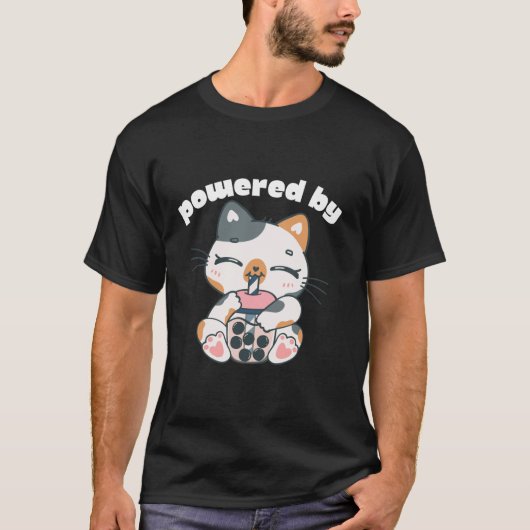 Bobaバブルミルクティーアニメかわいい搭載かわいい Tシャツ (正面)