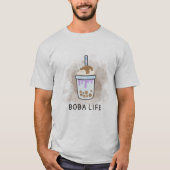 BobaミルクティーLife I love Boba Tea T-Shirt Tシャツ (正面)