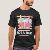 Boba BAEかわいいバブルティーかわいいボバードリンク Tシャツ (正面)