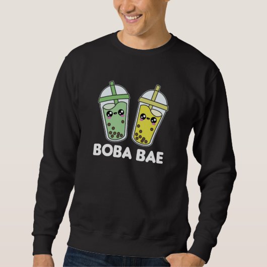 Boba Bae – バブルティーかわいいBobaティーラブ スウェットシャツ (正面)