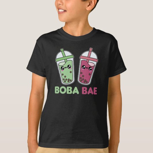 Boba Bae – バブルティーかわいいBobaティーラブ Tシャツ (正面)