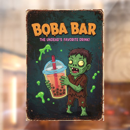 Boba Bar – 不死者のお気に入りのドリンク! ウィンドウサイン