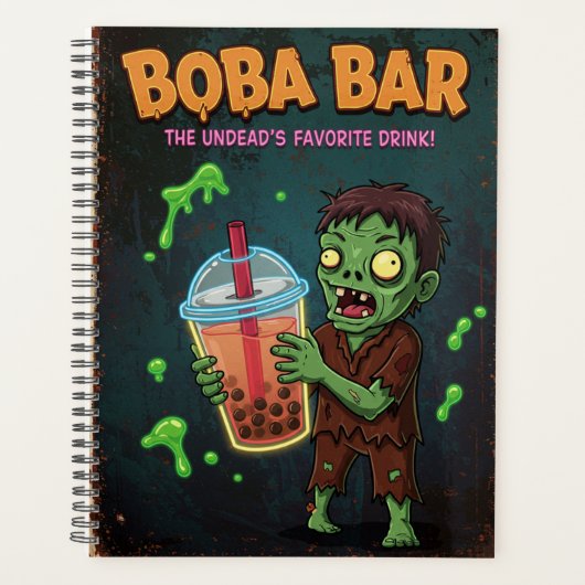 Boba Bar – 不死者のお気に入りのドリンク！プランナー プランナー手帳 (正面)