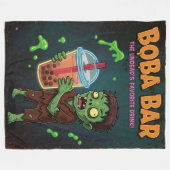Boba Bar – Fleece Blanket フリースブランケット (正面(横))