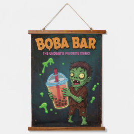 Boba Bar – The Undead’s Favorite Drink! 吊り下げ型タペストリー