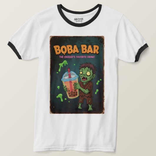 Boba Bar – The Undead’s Favorite Drink! T-Shirt Tシャツ (デザイン正面)