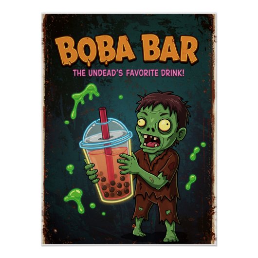 Boba Bar – The Undead’s Favorite... Glossy Poster ポスター (正面)