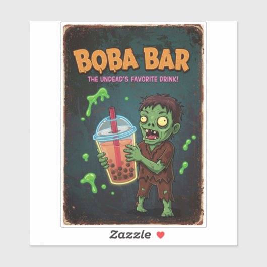 Boba Bar – The Undead’s Favorite Vinyl Sticker シール (シート)