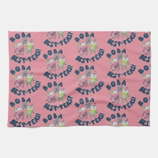 Boba Best-Teas! キッチンタオル (横)