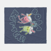 Boba Best-Teas! フリースブランケット (正面(横))