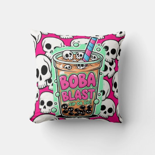Boba Blast – Sip or Die! クッション (正面)