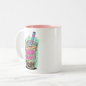 Boba Blast – Sip or Die! コーヒーマグ ツートーンマグカップ (正面左)