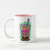Boba Blast – Sip or Die! コーヒーマグ ツートーンマグカップ (左)