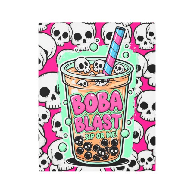 Boba Blast – Sip or Die!  メタルプリント (正面)
