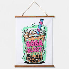 Boba Blast – Sip or Die!  吊り下げ型タペストリー