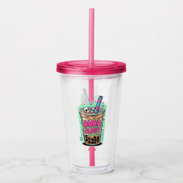 Boba Blast – Sip or Die! Acrylic Tumbler アクリルタンブラー