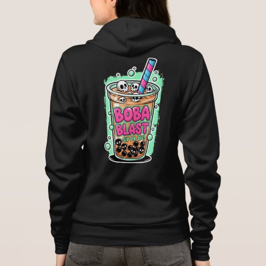 Boba Blast – Sip or Die! Adult Zip-Up パーカ (裏面)