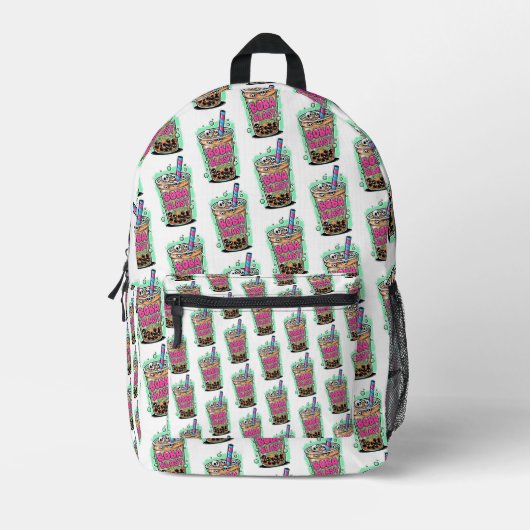 Boba Blast – Sip or Die! Backpack プリントバックパック (正面)