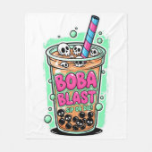 Boba Blast – Sip or Die! – Fleece Blanket フリースブランケット (正面)