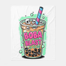 Boba Blast – Sip or Die! – Fleece Blanket フリースブランケット