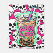 Boba Blast – Sip or Die! – Fleece Blanket フリースブランケット (正面)