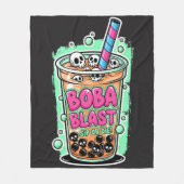 Boba Blast – Sip or Die! – Fleece Blanket フリースブランケット (正面)
