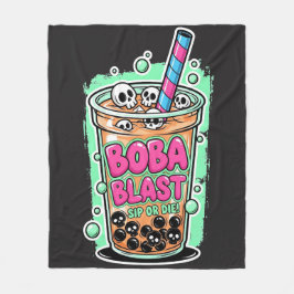 Boba Blast – Sip or Die! – Fleece Blanket フリースブランケット